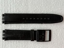 SWATCH  ARMBAND  FÜR  CHRONOGRAPH  SCHWARZ  LEDER  NEU