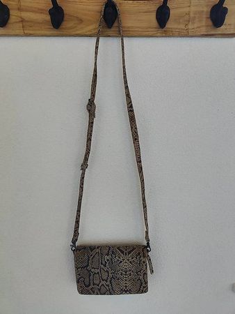Sac crossbody UNMADE  Imprimé python beige/noir