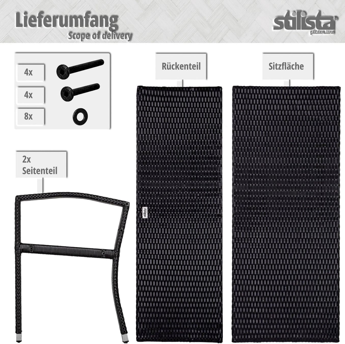 Panchine: Gartenbank Polyrattan grau 2-Sitzer – Nuovo e nell'imballaggio originale da Bottighofen venduto da zaap 2