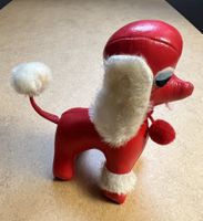 Japan Spielzeug Vinyl-Hund Pudel gefüllt mit Sägemehl 70er