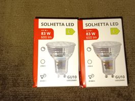 2 x Lampadina IKEA SOLHETTA LED GU10 4.3W bianco caldo