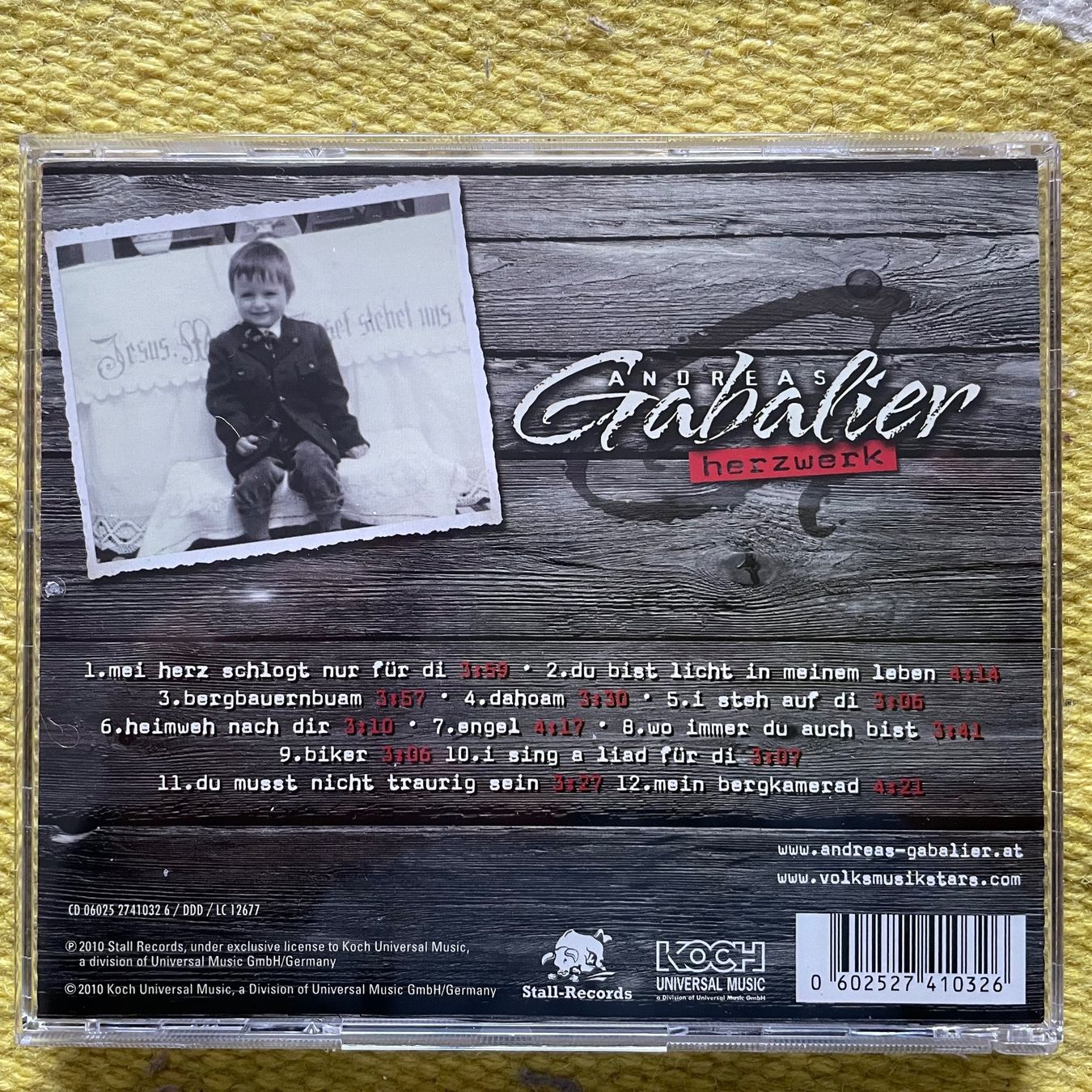 CDs: ANDREAS GABALIER-HERZWERK – Gebraucht aus Rorschacherberg von CD-Roli 1
