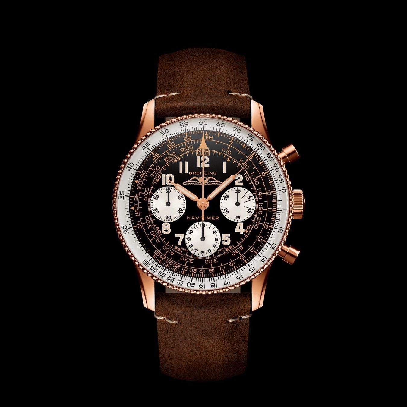 Breitling Orologi: Breitling Navitimer Ref. 806 1959 Re-Edition Gold limitiert – Nuovo e nell'imballaggio originale da Luzern venduto da watch-collection 1