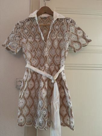 Mono Sandro Dentelle Beige Blanche Taille S État neuf