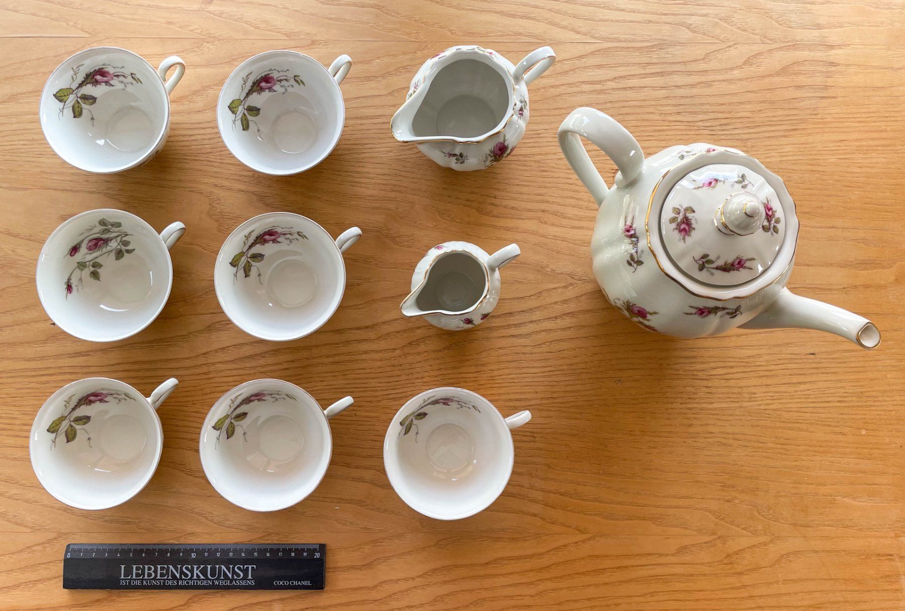 Set di piatti: Kaffeeservice Bavaria Elfenbein Moosrose – Usato da Zofingen venduto da angito 1