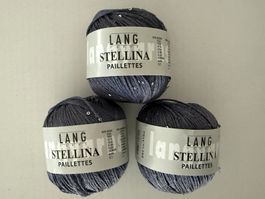 3 Kn.  Lang Stellina Paillettes    53% Seide  43% BW  4%Poly