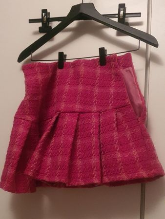 Rock pink kariert mit Plisseefalten, skort, hebrst jupe