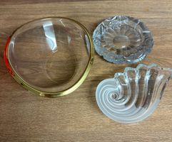3 schöne Glasgegenstände/Schalen, Vintage, Top Zustand
