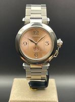 Cartier Pasha C Ref. W31058M7 Big Date Pink Steel Automatic