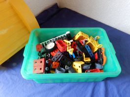 Meccano Junior grosser Konvolut Ersatzteile und 1 Box