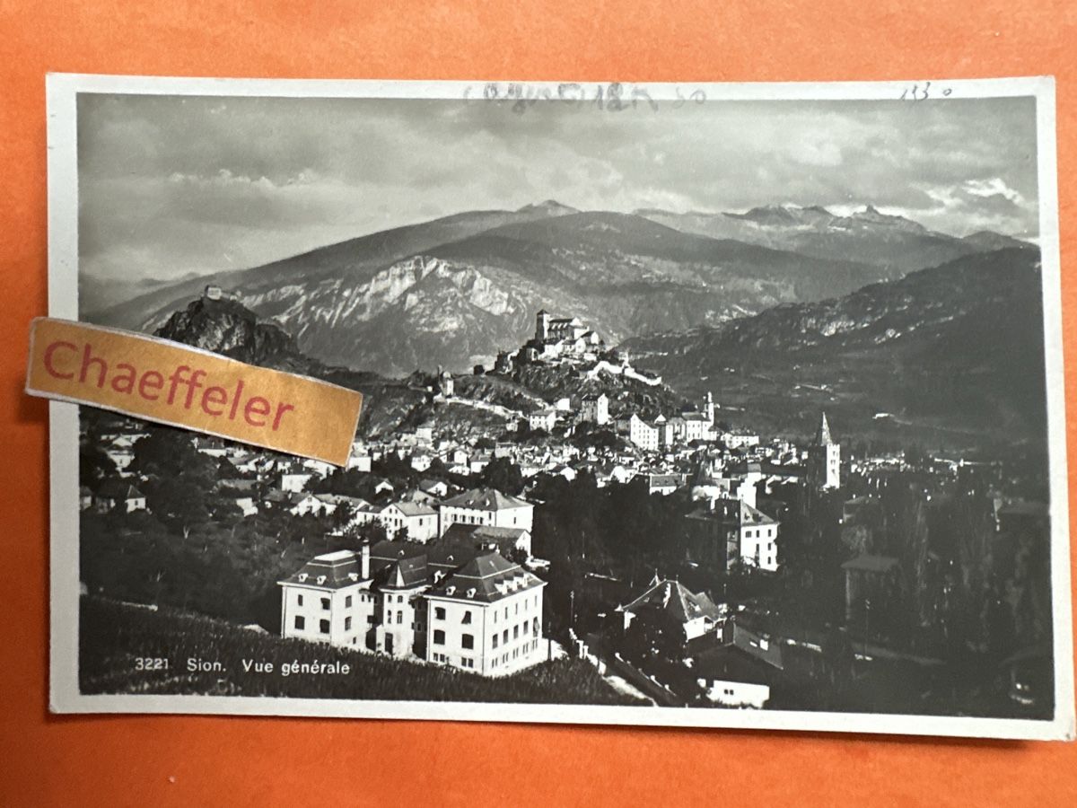 Cartoline postali: 3221 Sion. Vue générale – Usato da Zürich venduto da Chaeffeler