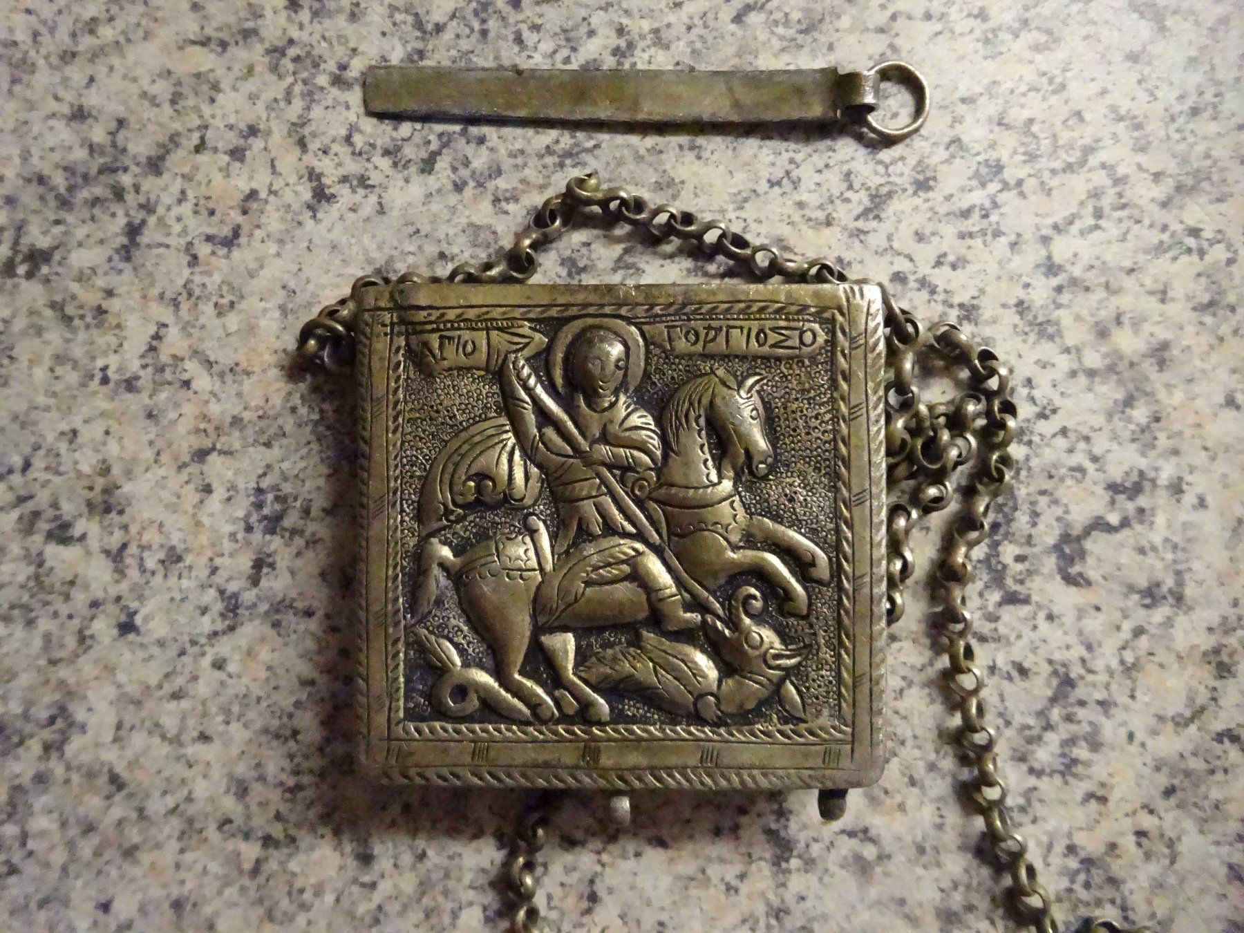 Catenine: Reliquie Box  hl. Georg  / Balkan Ikone – Usato da Esslingen venduto da FetteSchnecke 5