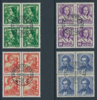 1935 - Pro Juventute - Viererblock - Ersttag Stempel ET