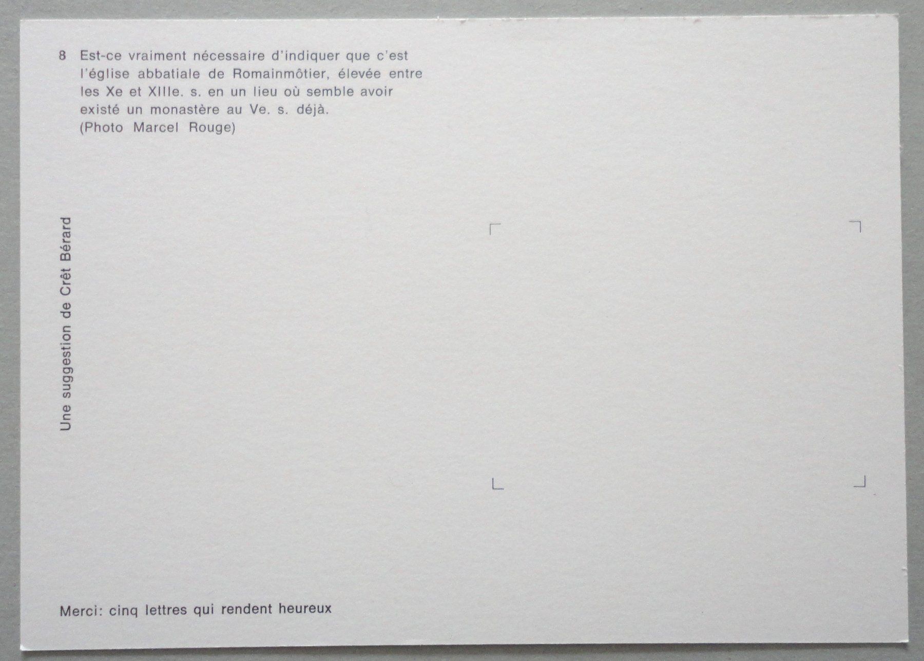 Cartoline postali: Eglise abbatiale de Romainmôtier – Usato da Fétigny venduto da Billy2miny 1