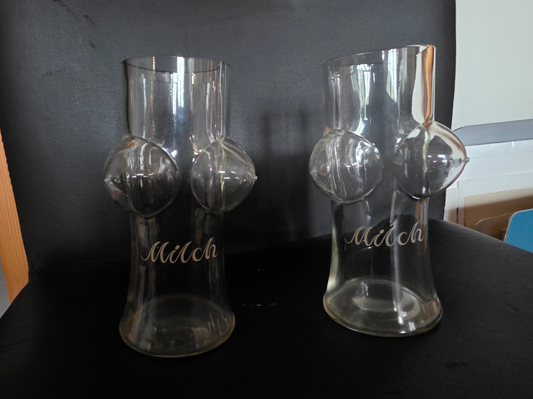 Bicchieri: 2 Trinkgläser Glas Milch 16 cm – Usato da Walterswil BE venduto da Lonitti 2