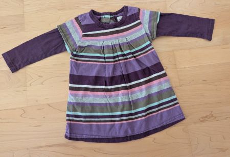 Lila-gestreiftes Kleid H&M Gr. 80 (9-12M)