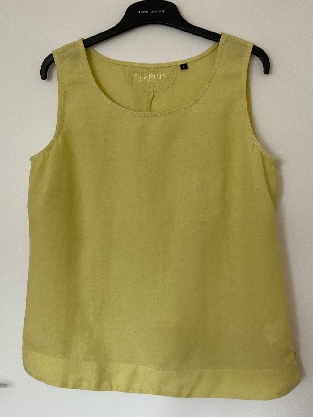 Camicette: CLARINA 100% Leinen Top Bluse Gr 40 gelb – Usato da Urdorf venduto da alda02