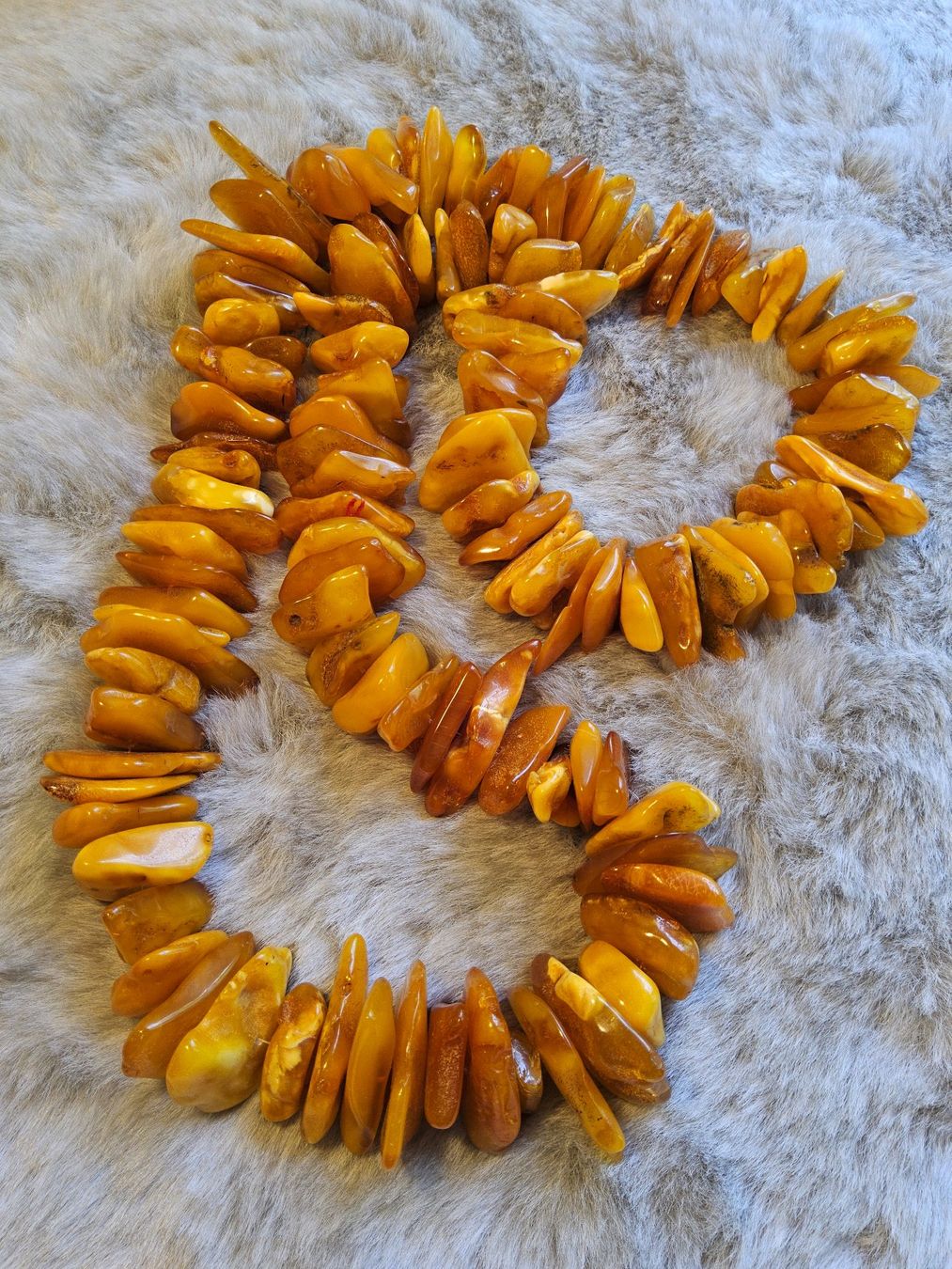 Catenine: Grosse dicke Bernstein Butterscotch Halskette Collier – Usato da Zürich venduto da SciTec 1