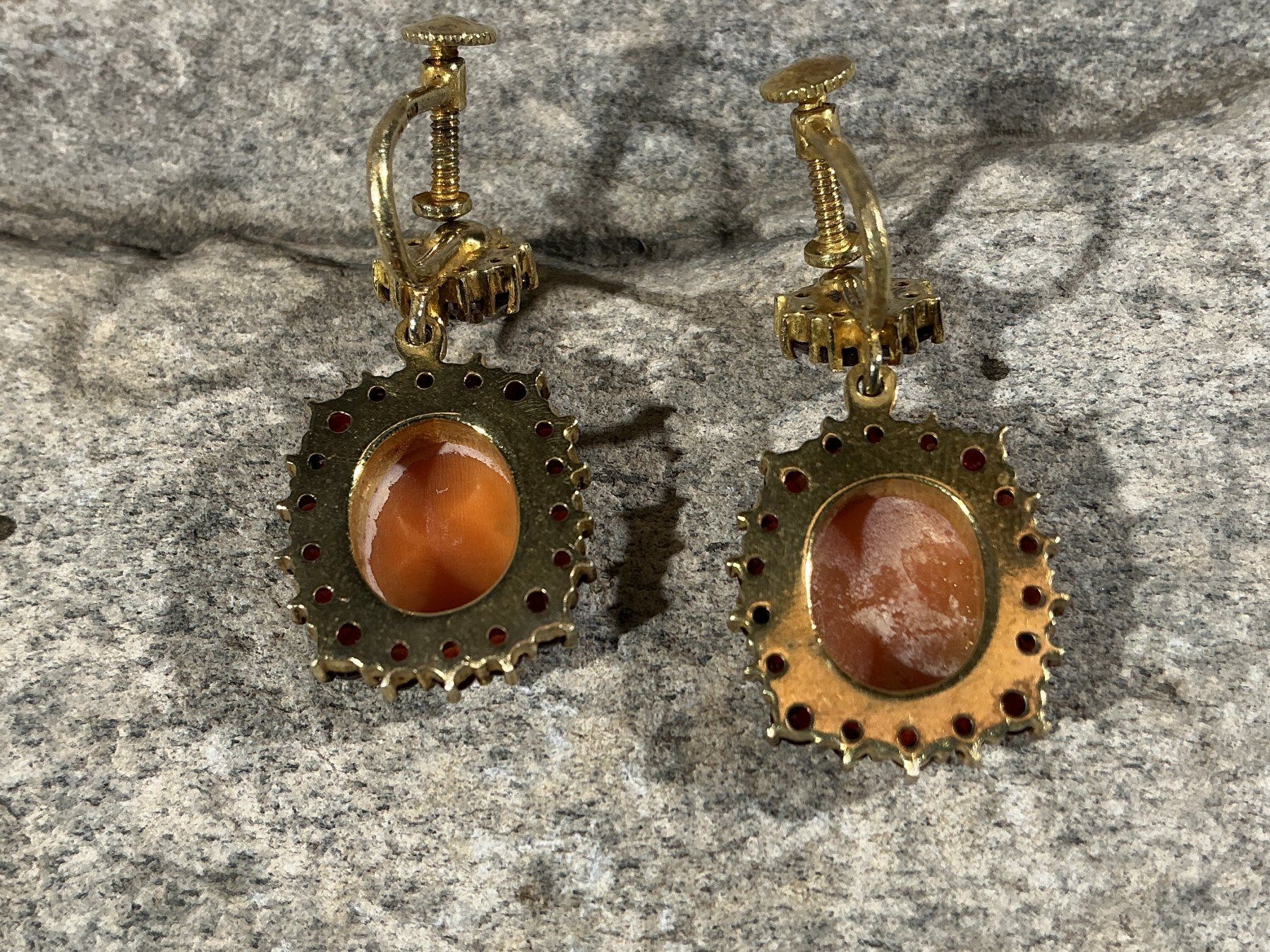 Orecchini pendenti & Orecchini a lobo: BÖHMISCHER GRANATSCHMUCK Ohrclips Cameé – Nuovo (secondo la descrizione) da Richterswil venduto da Restwert_Richterswil 9
