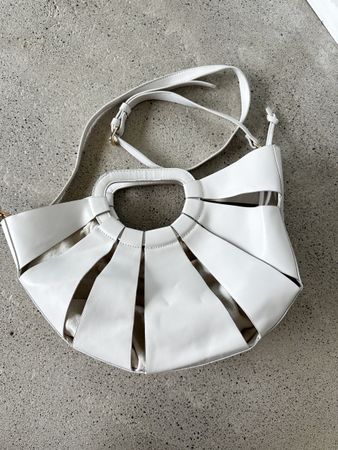 Hallhuber Designer Handtasche Weiss, neuwertig Sommer ☀️