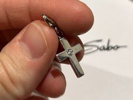 Thomas Sabo Charm Anhänger Kreuz Silber 925 mit Stein 🤍✨