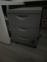 Rollcontainer 3 Schubladen grau abschliessbar guter Zustand