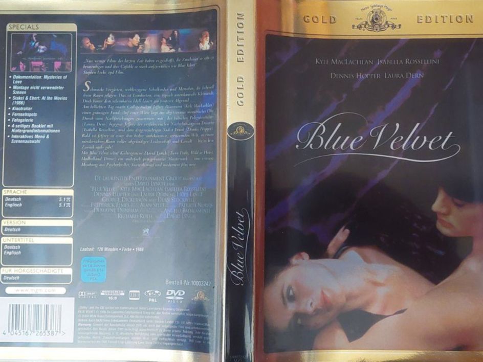 Tutti i DVDs: Blue Velvet - David Lynch - Gold Edition – Usato da Arbon venduto da mick1968