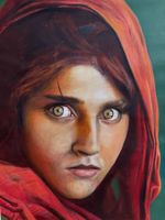 87cmbreitx107cmhoch Ölgemälde Afghanisches Mädchen