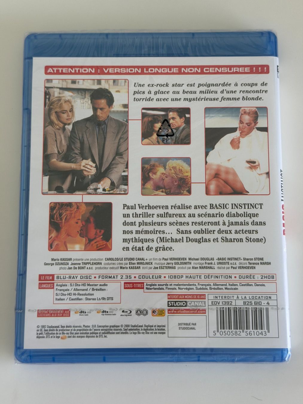 Tous les DVDs: Blu-ray Basic Instinct – Version longue non censurée – NEUF – Neuf avec emballage d'origine à Fully par Avranville 1