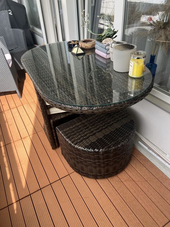 Balkon Tisch mit zwei Stühlen Kaufen auf Ricardo