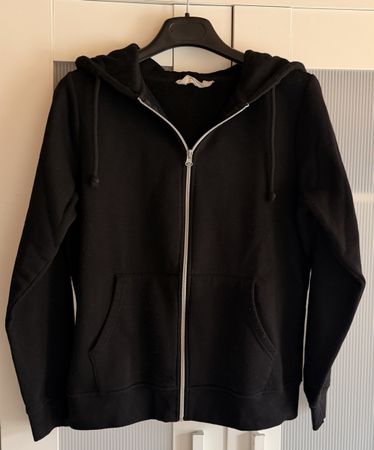Prima Sweatjacke mit Kapuze, schwarz, Reissverschluss Gr.M