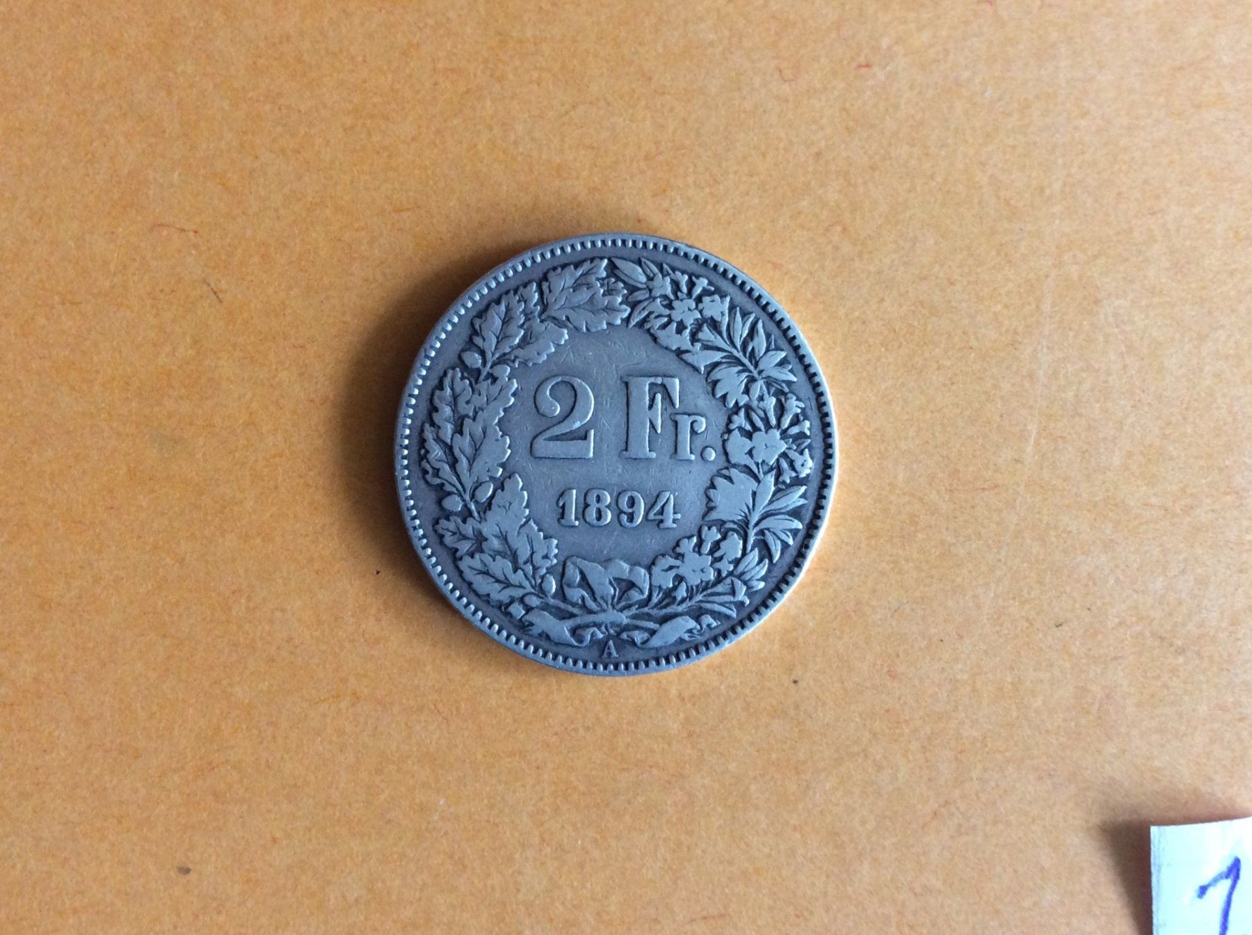 Toutes les monnaies: 2 francs  1894  Belle – D'occasion à Genève par pie_fh2d