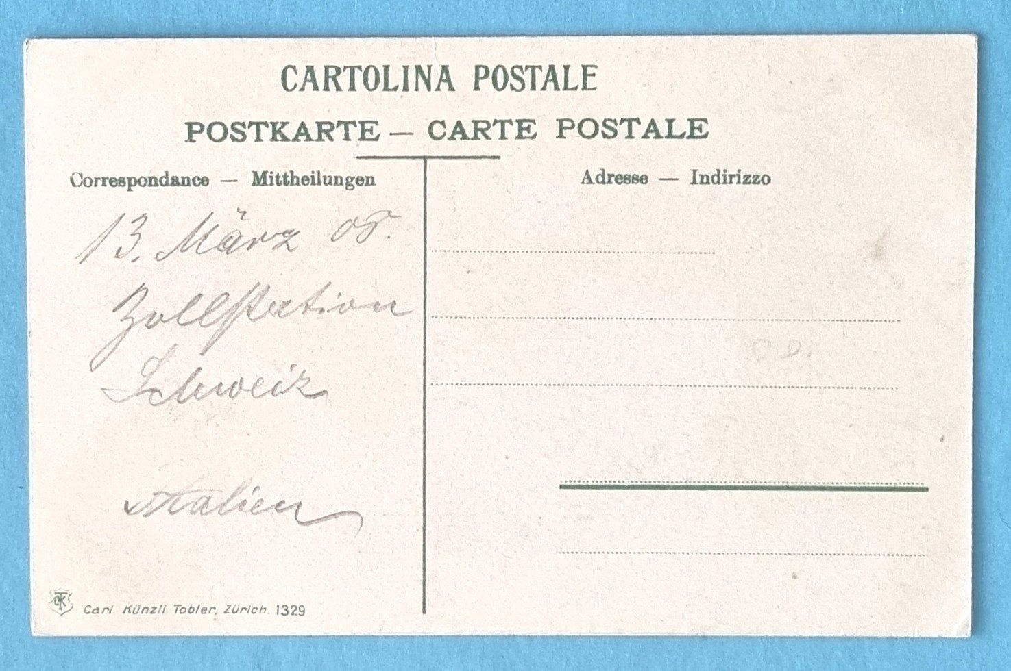 Ansichtskarten: Chiasso - Stazione - Bahnhof  - Gotthardbahn - 1908 – Gebraucht aus Rothrist von RROENK 1