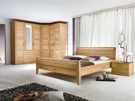 Bett CASERA Wildeiche Lattenrost 2 Motoren Matratze 120 cm