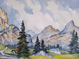 Aquarell Ferdinand Meyer-Streiff Mittelsack Fronalpstock GL