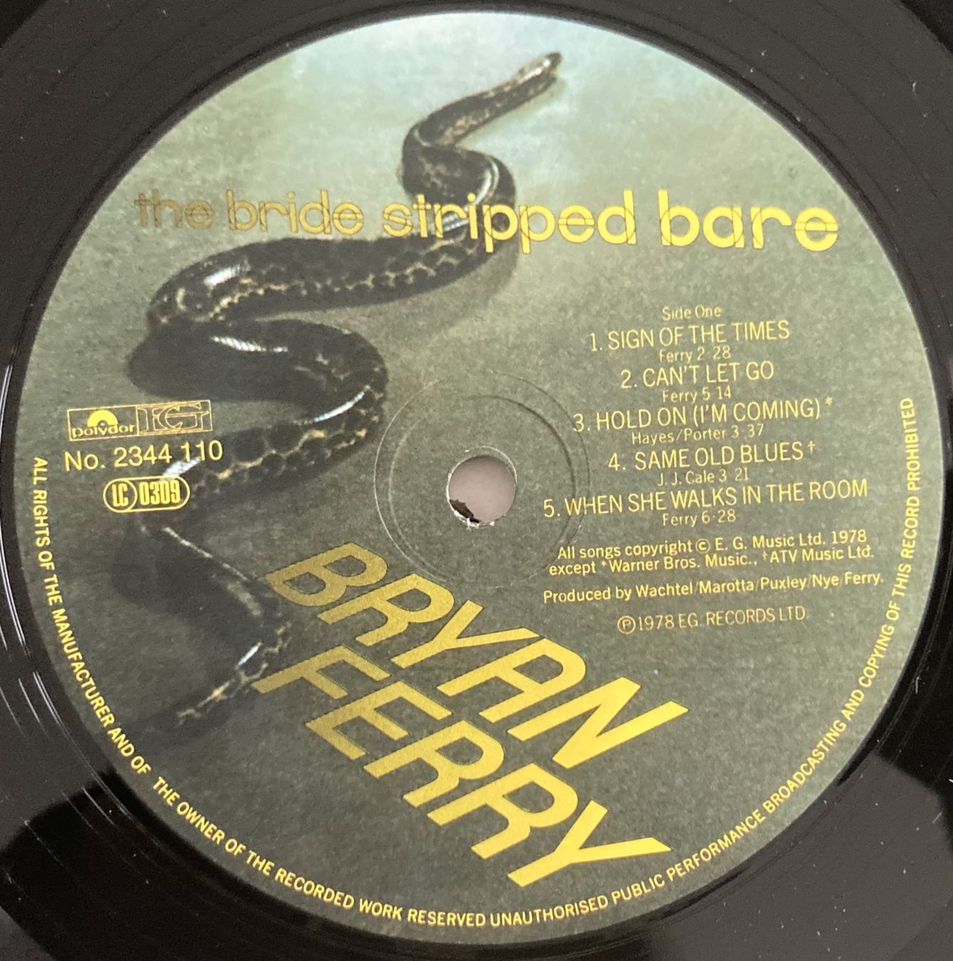Dischi in vinile: BRYAN - FERRY - THE BRIDE STRIPPED BARE – Usato da Poliez-Pittet venduto da Newtown-Records 3
