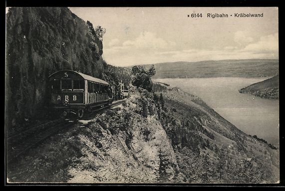 Cartes postales: AK Rigibahn an der Kräbelwand, Bergbahn – D'occasion à Berlin par bartko-reher