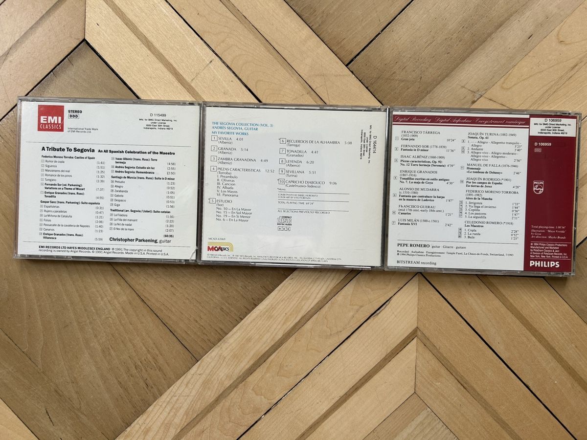 CD: 3 CDs Guitar classics & Segovia – Usato da Zürich venduto da Sophie0569 1