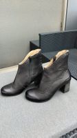 Bottines Dkode cuir noir -taille 37 - style vintage - bon ét