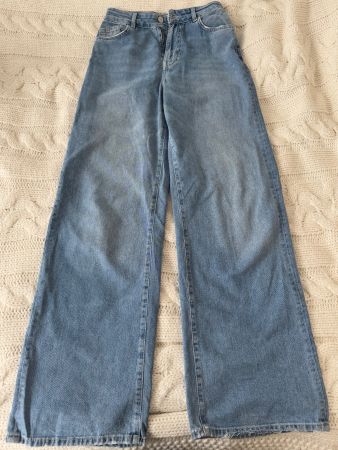 Wide leg blaue Jeans