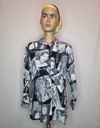 Vintage H&M Hollywood-Print Hemd 90er - EU 36