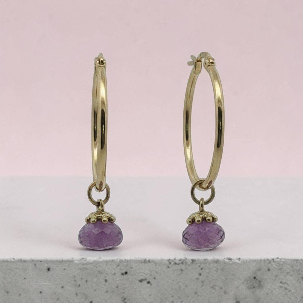 Olga Ribler Orecchini pendenti & Orecchini a lobo: Set - Basic Edelstahl Creolen 30 mm mit Charms – Nuovo (secondo la descrizione) da Luzern venduto da Schmuckoutlet 4