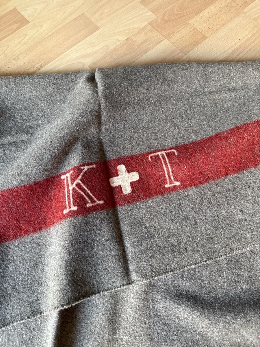 Schweizer Armee Coperte: Militärdecke Schweiz K+T  GL 40 – Usato da Grossaffoltern venduto da hobel28 3