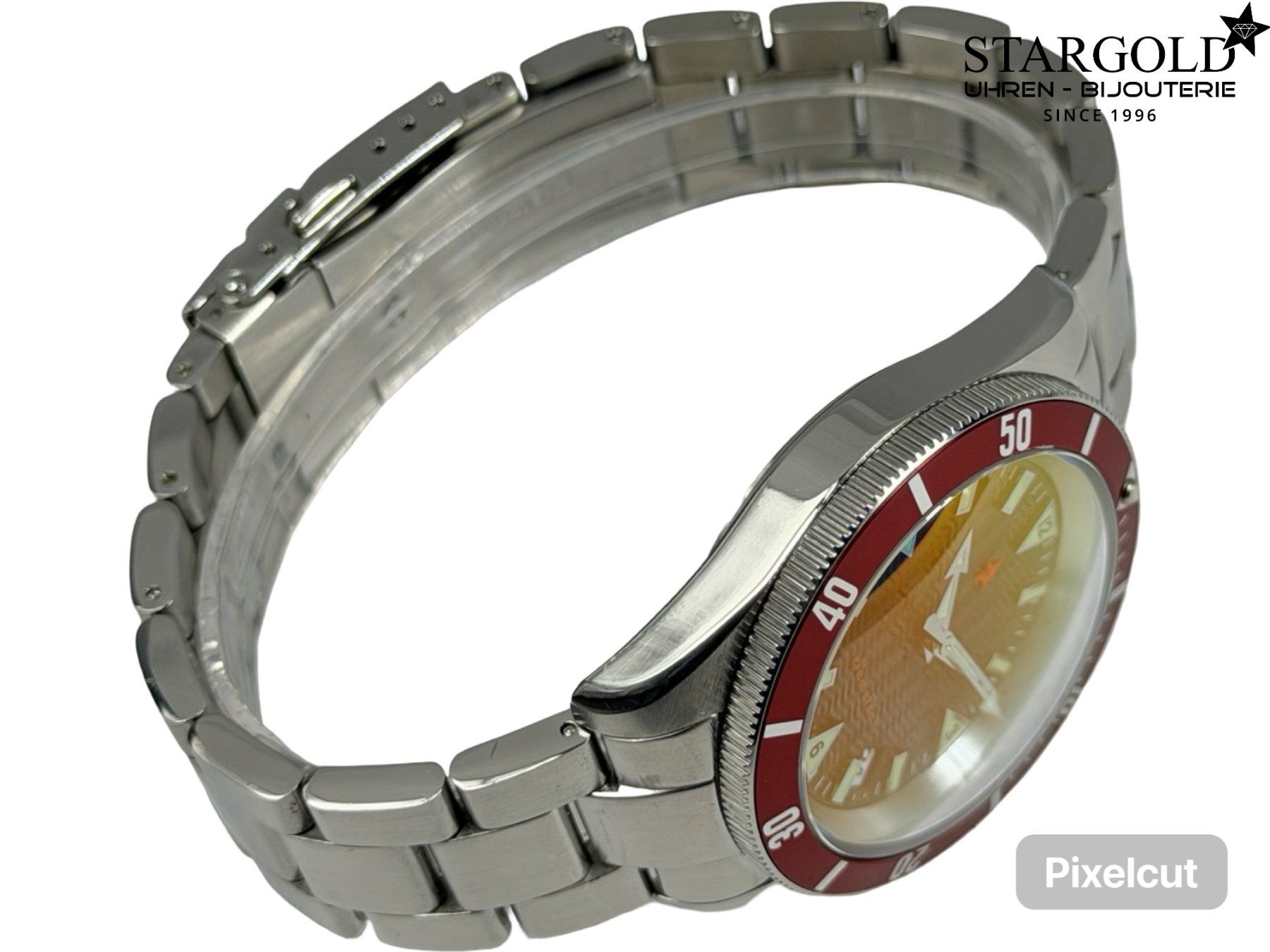 Orologi: Red Star SEA Red Bezel - 7074G-D – Usato da Zürich venduto da Stargold-Uhren 5