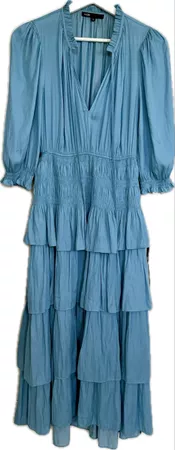 Maje Kleid blau mit Stufenrock Grösse 36 Ab 1.-