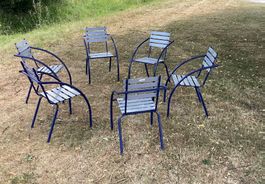Set: Postmoderne Gartenstühle Schaffner, aus den 80er Jahren
