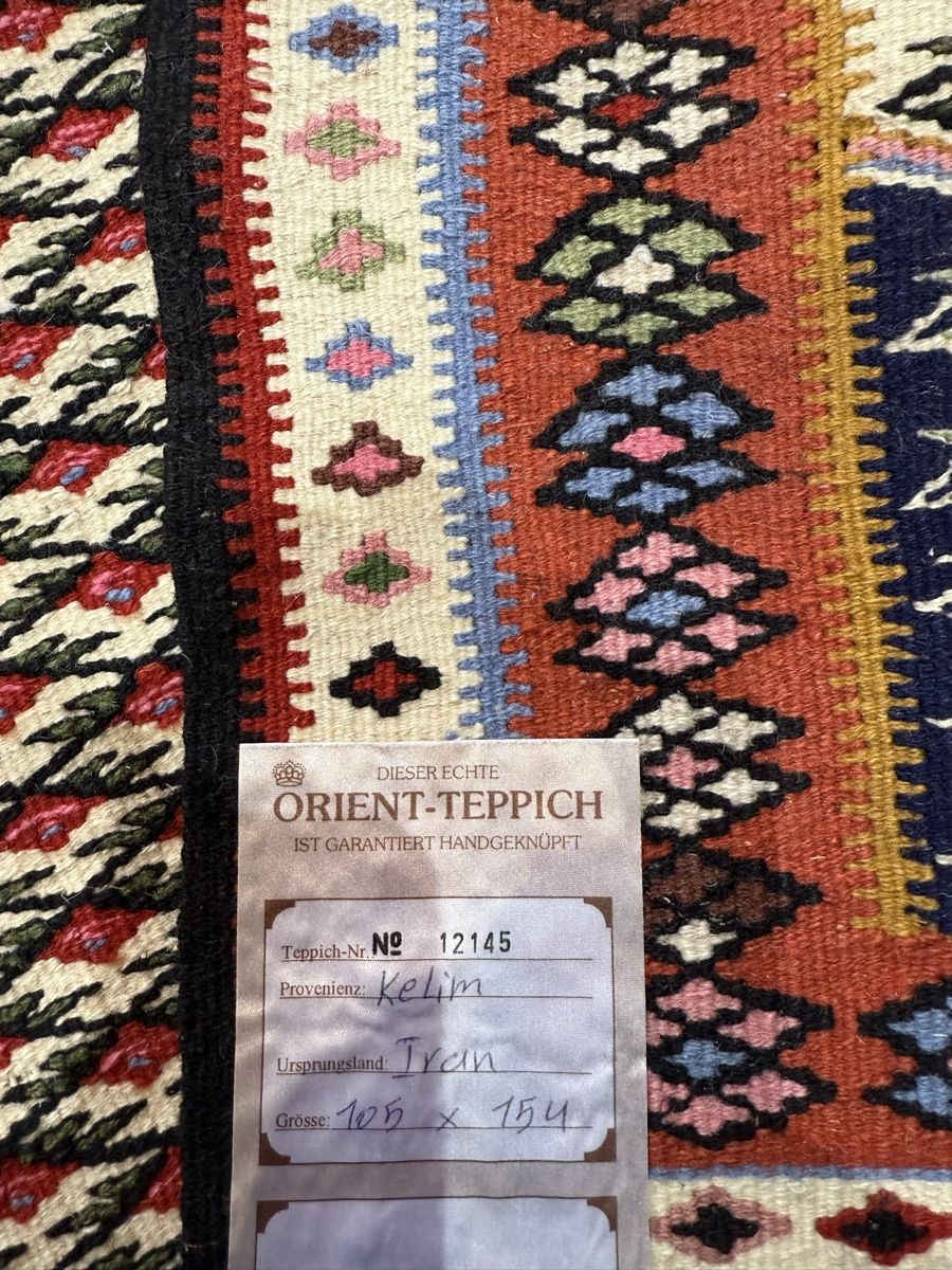 Kelim Tappeti: Echter Orient Teppich, Handgewebt, Kelim Iran 105x154cm – Nuovo e nell'imballaggio originale da Büron venduto da Filadefia-888 4