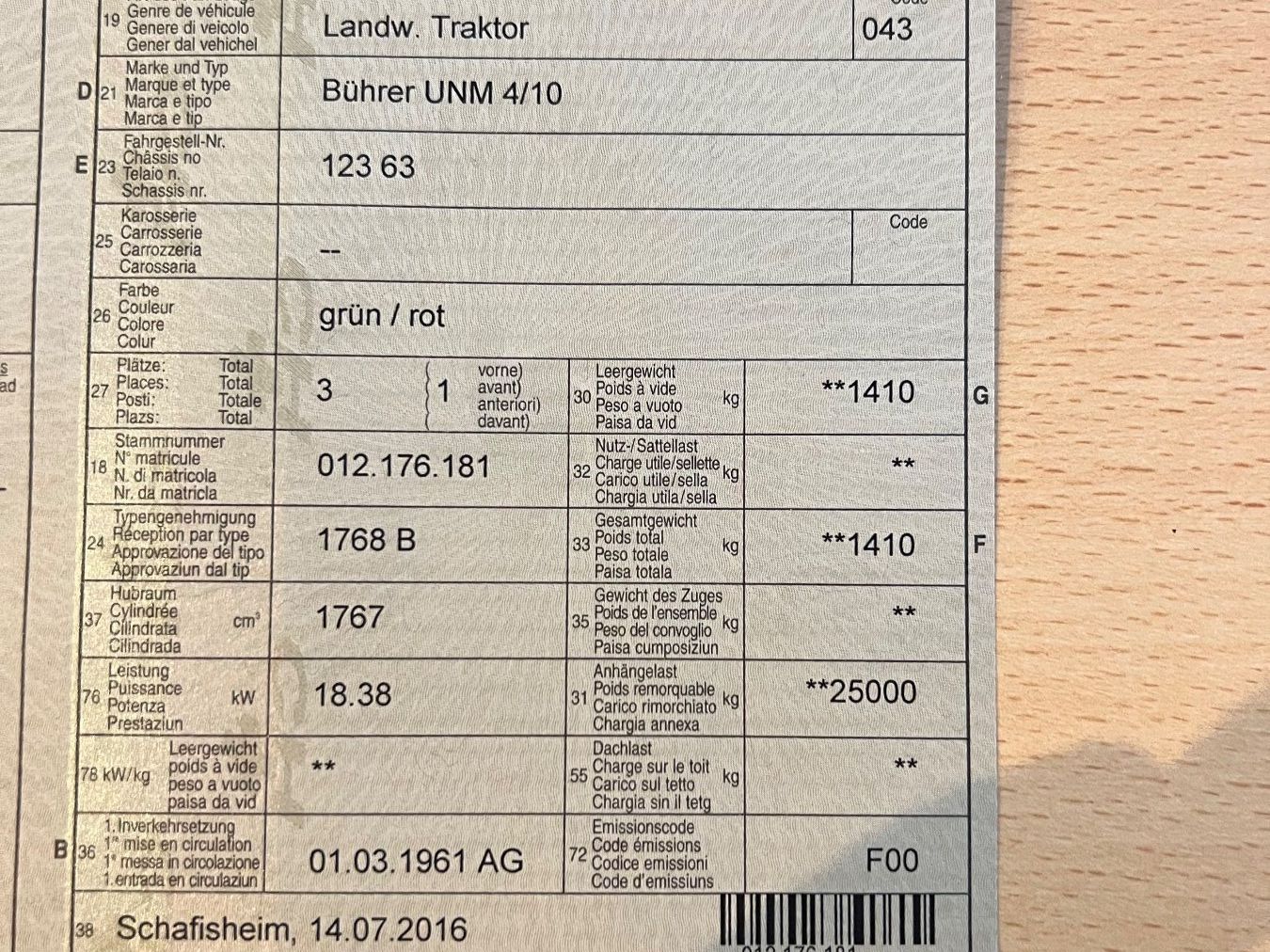 Bührer Tracteurs: Bührer UNM 4/10 – D'occasion à Lupfig par Pascalvogt5246 9
