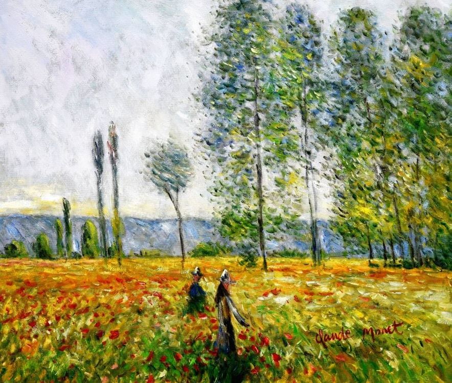 Monet Felder Im Fruhling