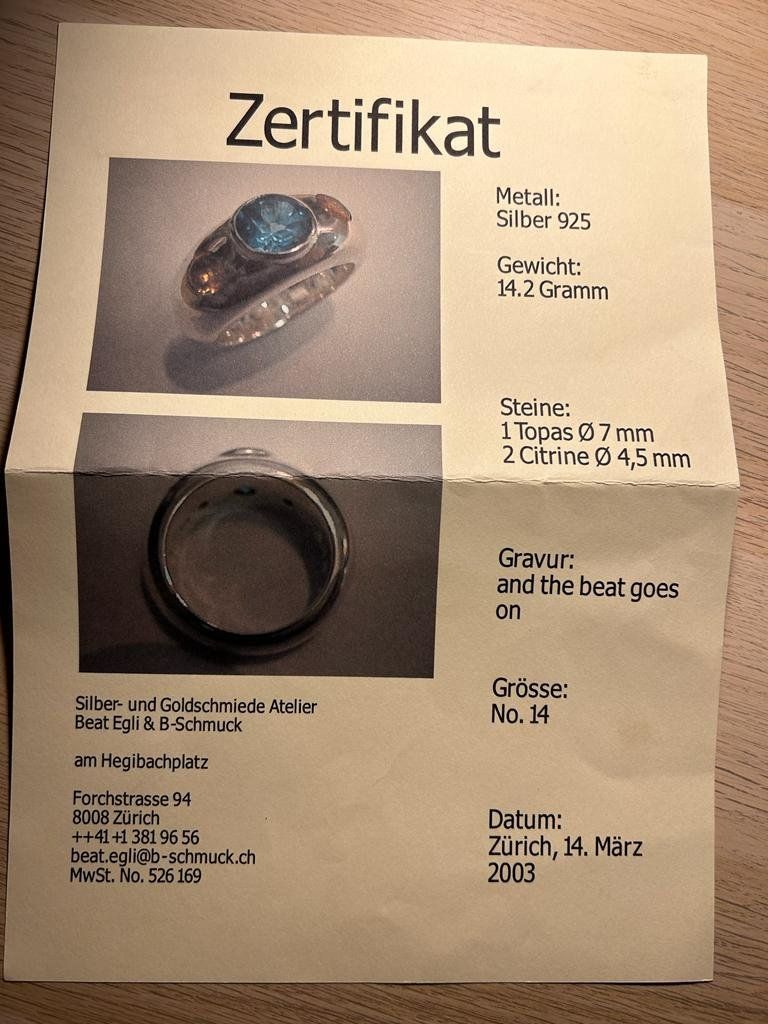 Anelli: Silber Ring Topas & Citrine – Usato da Schaffhausen venduto da amwr 2